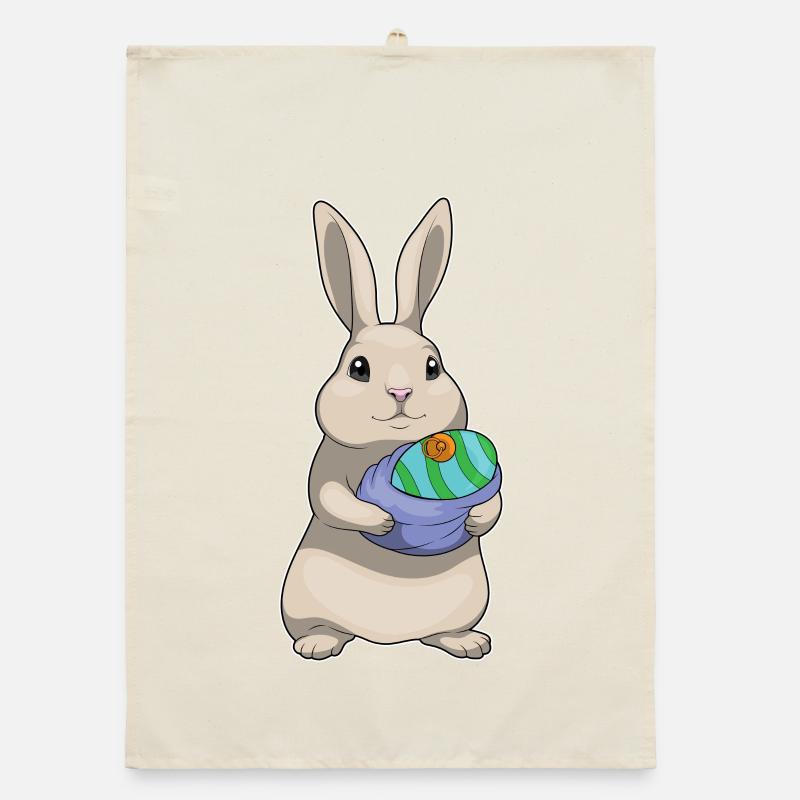Bunny Easter Pacifier Organic dish towel