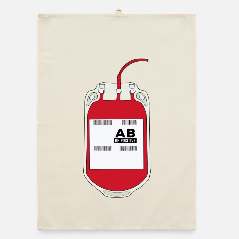 AB Positiver Blutbeutel Organic Geschirrtuch