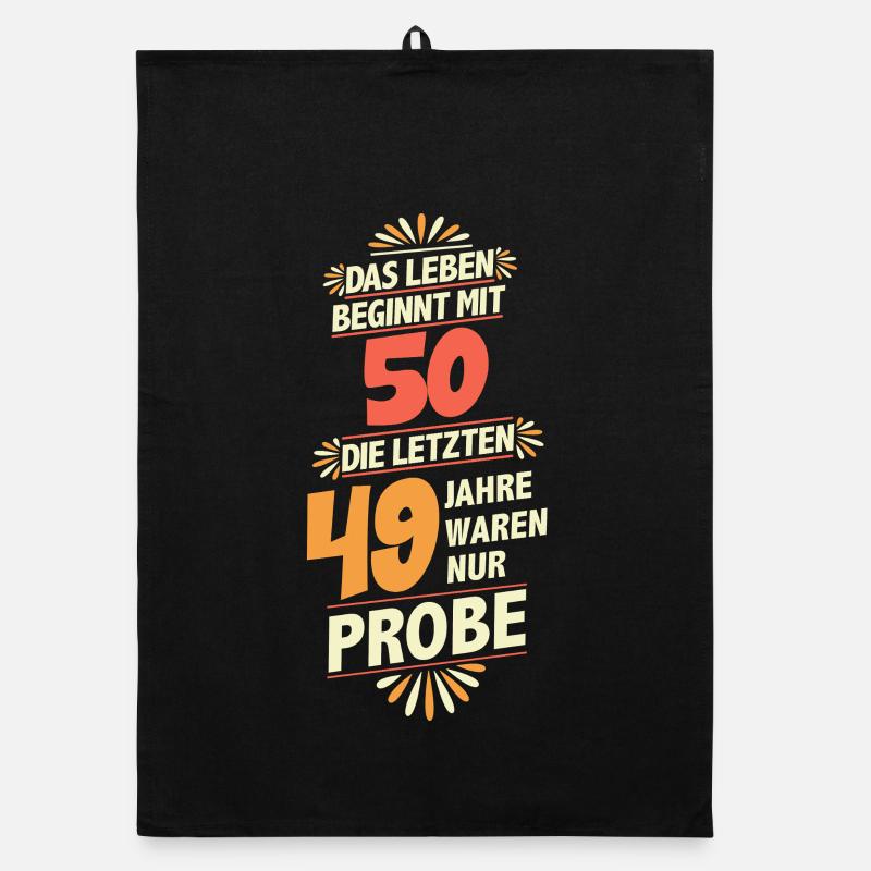 Geburtstag 50. Jubiläumsdesign Geburtstagsparty  Organic Geschirrtuch