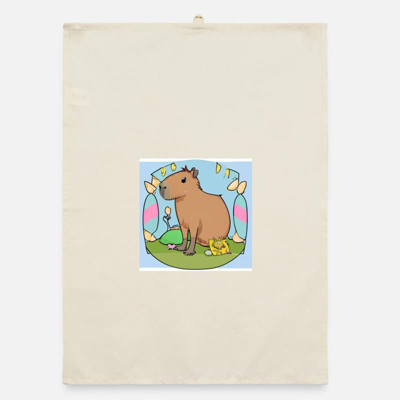 Capybara de Pâques Torchon bio