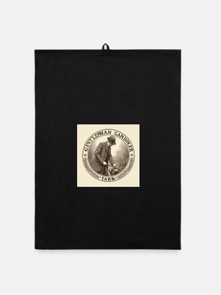 Gentleman Gardener - Organic Geschirrtuch - Schwarz - Vorne