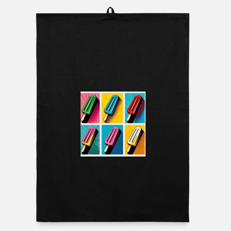 Glace sur le Style Popsicle Pop Art II Torchon bio