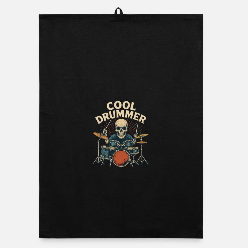 Cool Drummer Organic Geschirrtuch