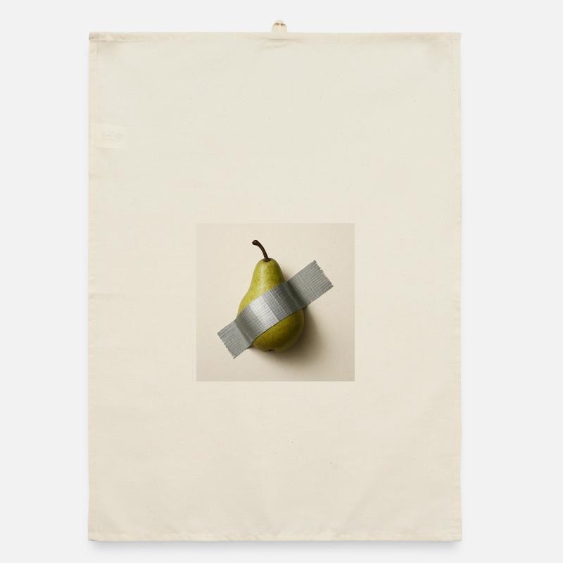 Abstract Pear Metaphorical Artwork Organic dish towel