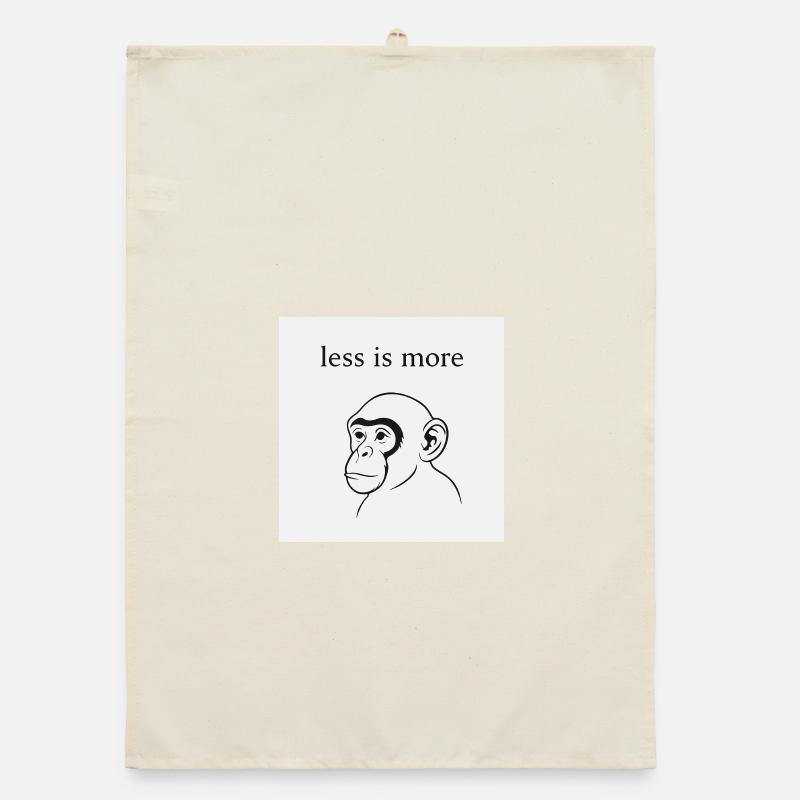 Minimalist monkey motivation Organic dish towel