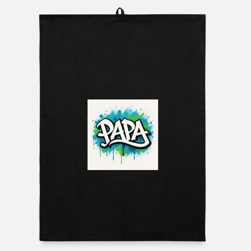 Graffiti Style Dad Illustration Organic dish towel