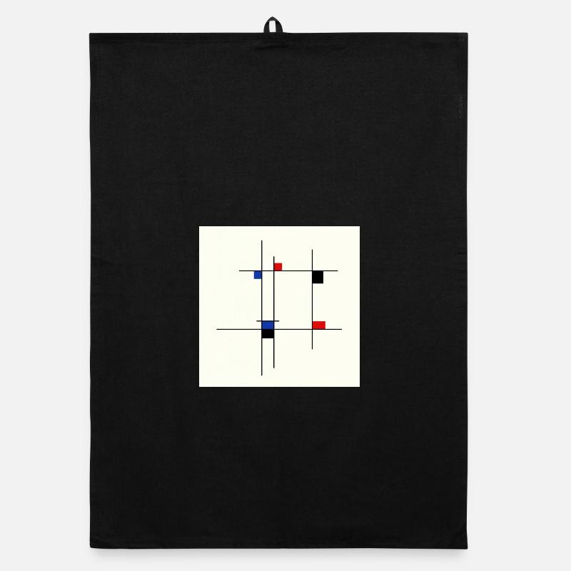 Design Abstrait Ligne et Couleurs Torchon bio