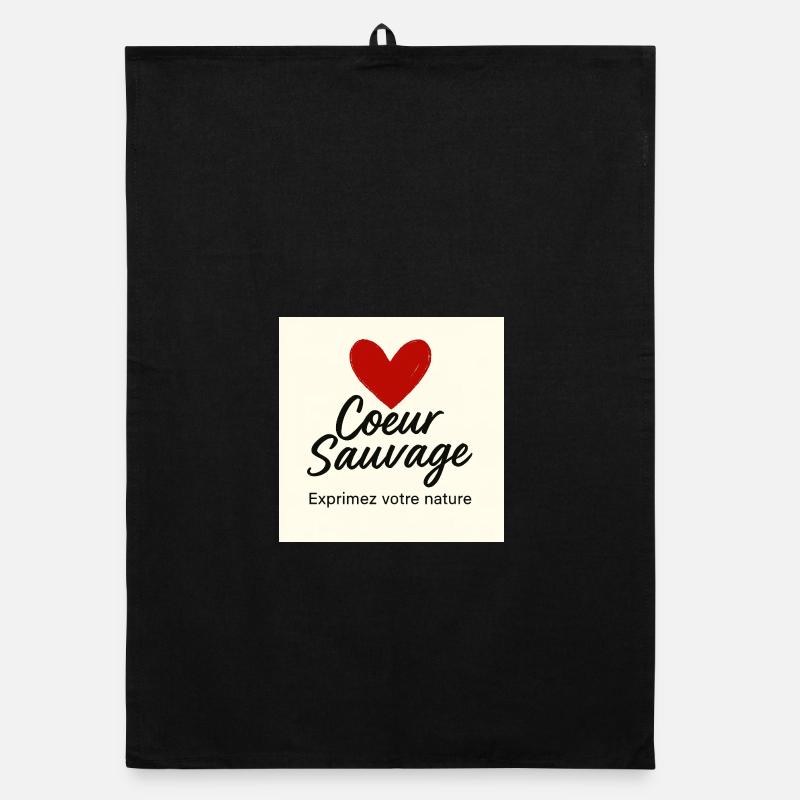 Cœur Sauvage: Expression Libre Torchon bio