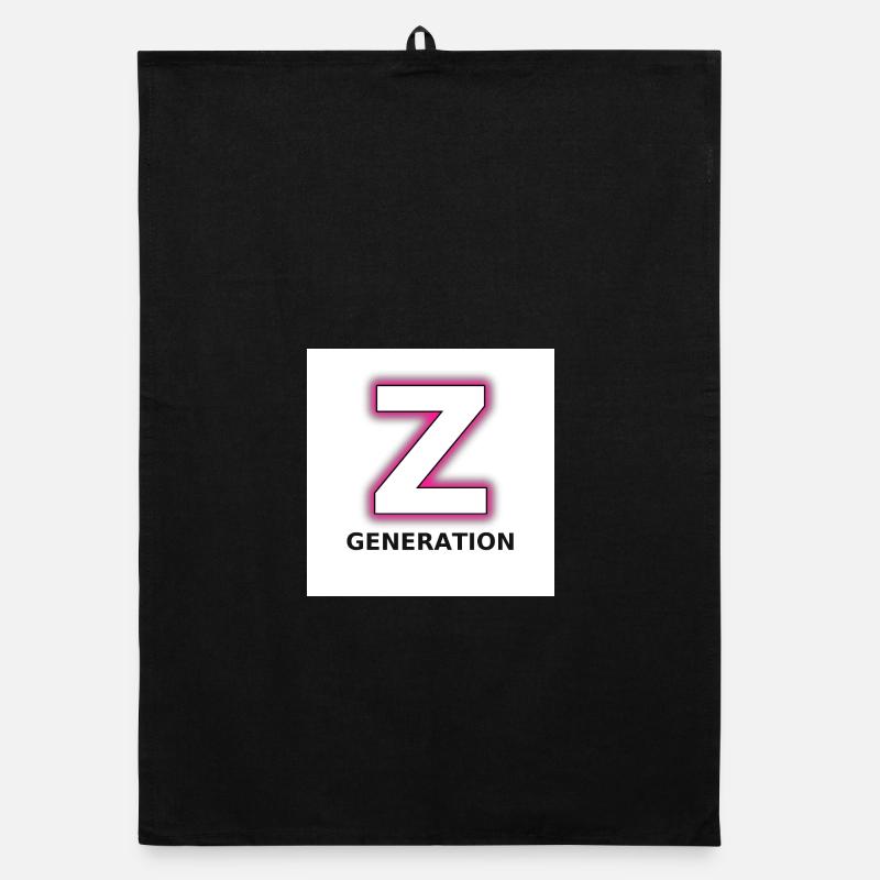 Z Generation Neon Z - Organic Geschirrtuch - Schwarz
