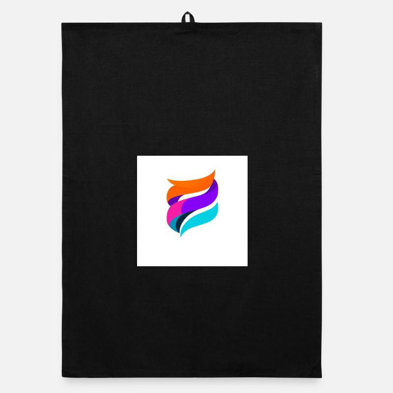 Colorful Ribbon Shape Abstract Organic dish towel