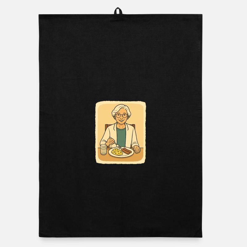 at the breakfast table Organic dish towel