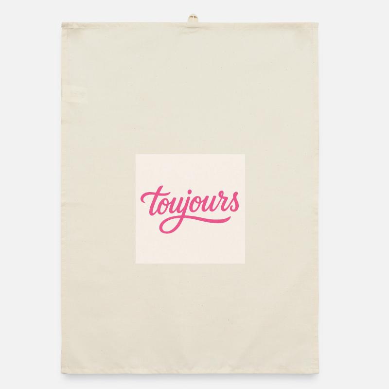 Toujours Pink Script Torchon bio