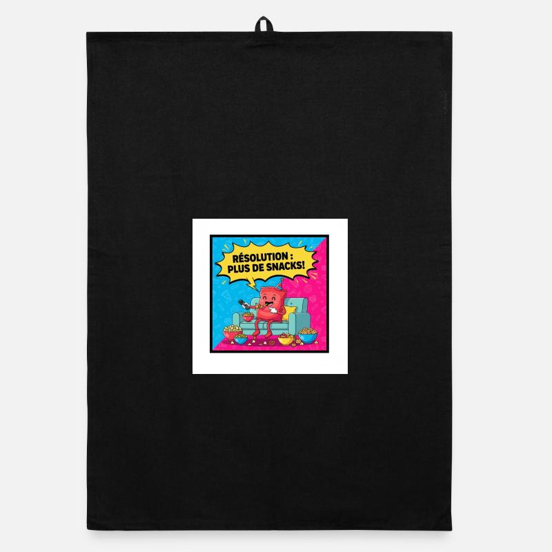 Popcorn Drawing Snack Party Organic dish towel