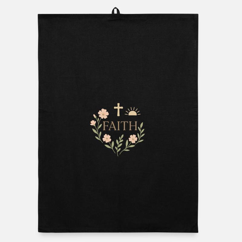 Conception de couronne de fleurs de foi Torchon bio