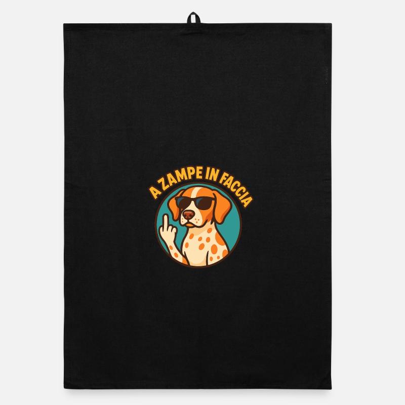 Avec les pattes dans le visage Torchon bio