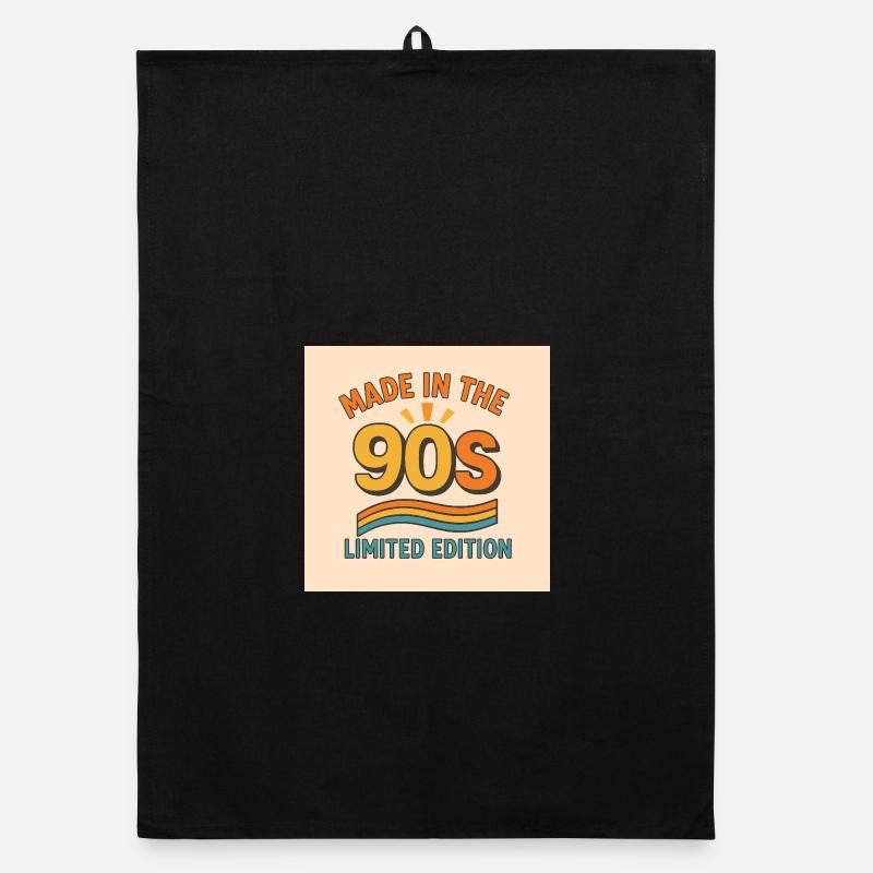 Fabriqué dans les années 90 – Édition limitée - Torchon bio - noir
