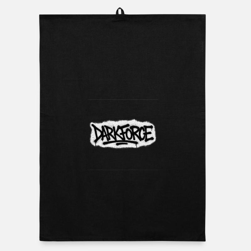 DarkForce Graffiti-Wortmarke - Organic Geschirrtuch - Schwarz