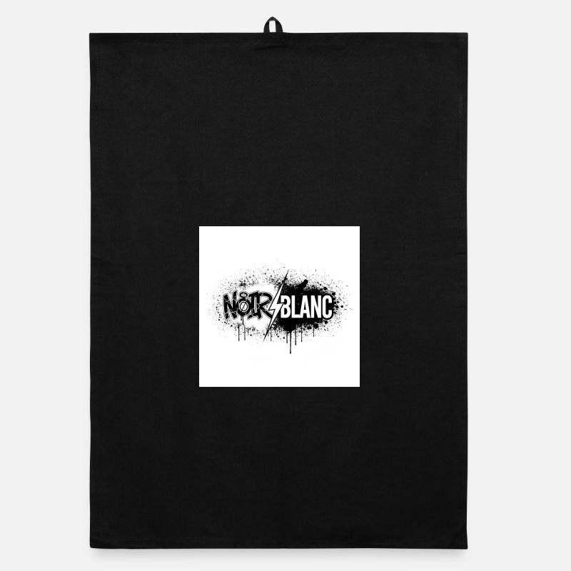 North White Graffiti Flash Organic dish towel