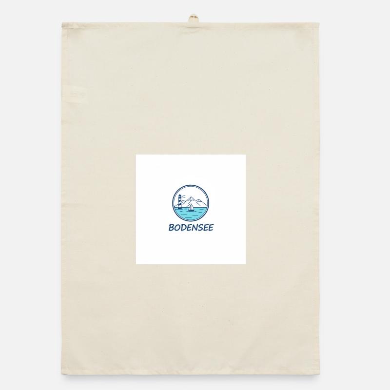 Bodensee Leuchtturm Segelboot Organic Geschirrtuch