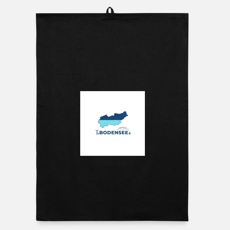 Bodensee Landschaftslogo Seeufer Organic Geschirrtuch