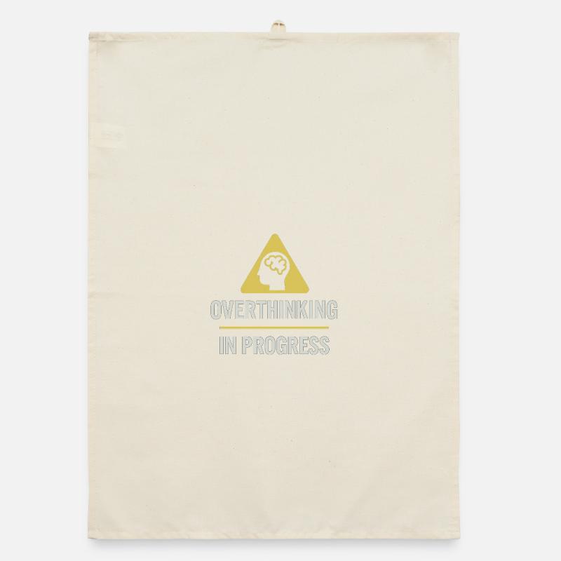 Overthinking In Progress Organic dish towel
