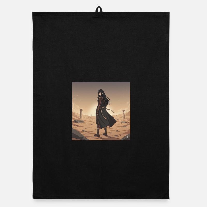 Dune Warrior — Black Armor Organic dish towel
