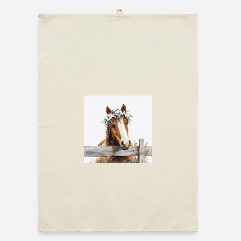Couronne de cheval florale pastel Torchon bio