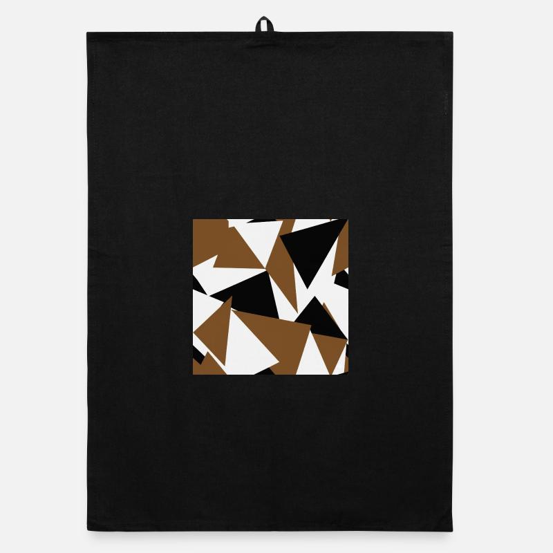 Brown Black Triangles Geometry Organic dish towel
