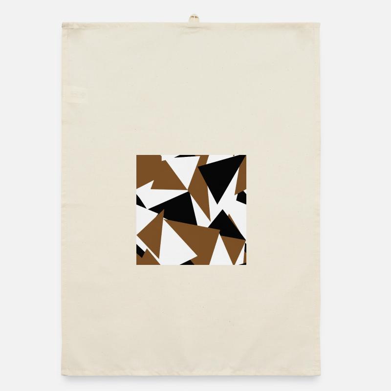 Brown Black Triangles Geometry Organic dish towel