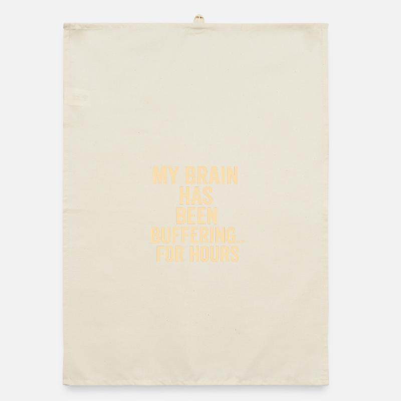 Buffering Brain Meme Organic dish towel