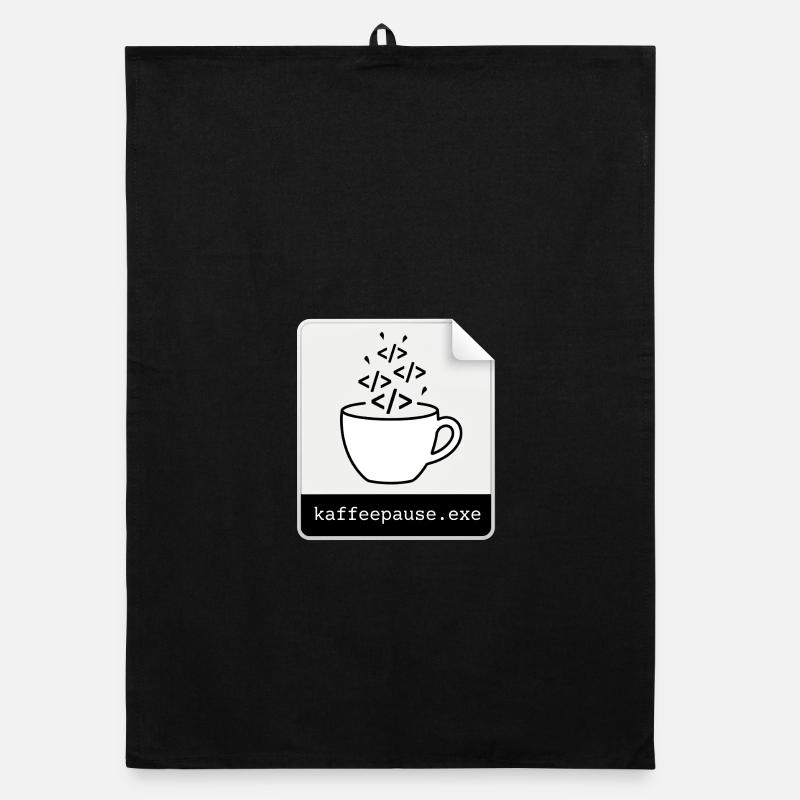 Kaffeepause.exe - IT Programmieren Informatik Code Organic Geschirrtuch
