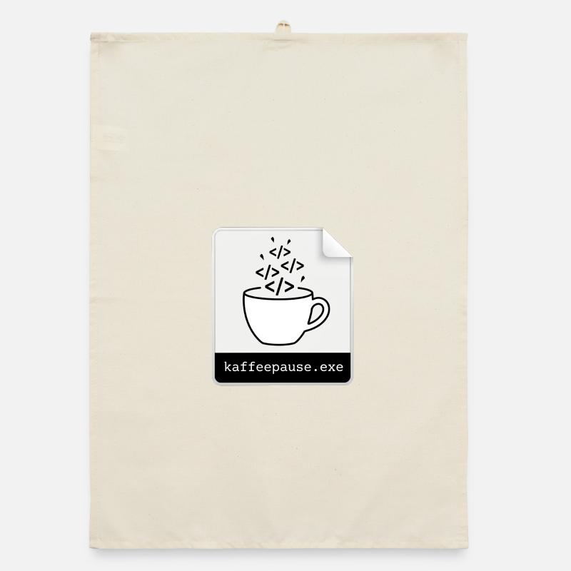 Kaffeepause.exe - IT Programmieren Informatik Code Organic Geschirrtuch