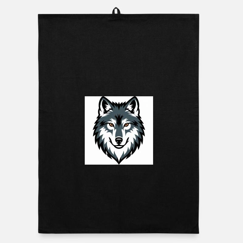 Emblème graphique du loup Torchon bio