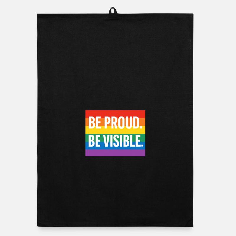 Rainbow Pride Statement Design Organic dish towel