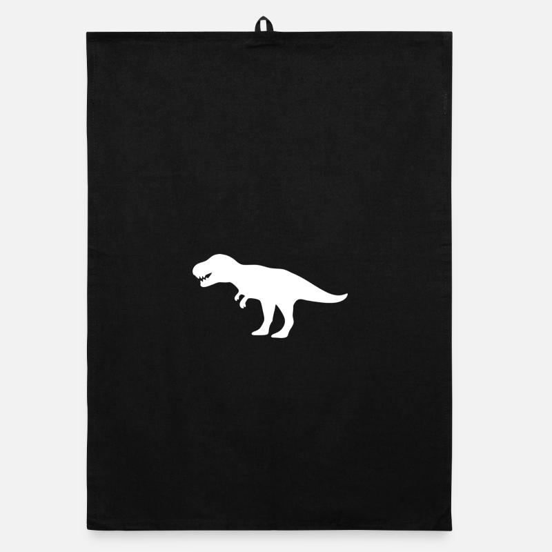Dinosaurier - Organic Geschirrtuch - Schwarz