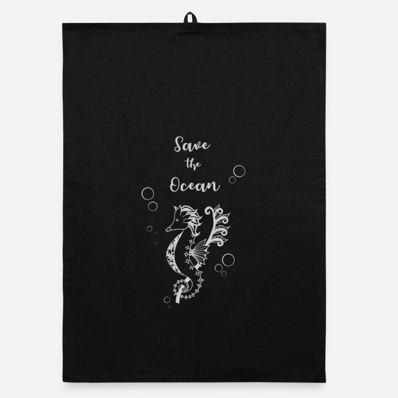 Save the Ocean Seepferdchen Organic Geschirrtuch