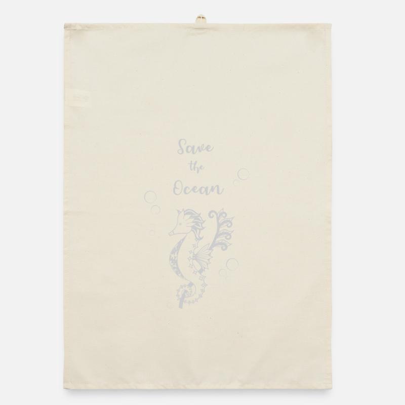 Save the Ocean Seepferdchen Organic Geschirrtuch