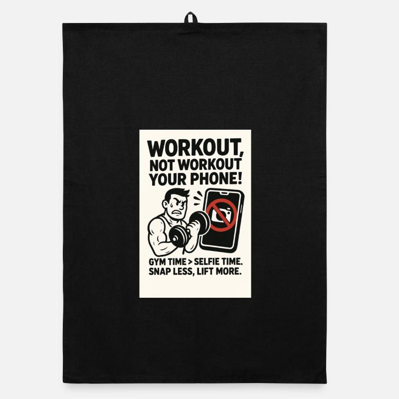 Snap Less Lift More  - Torchon bio - noir