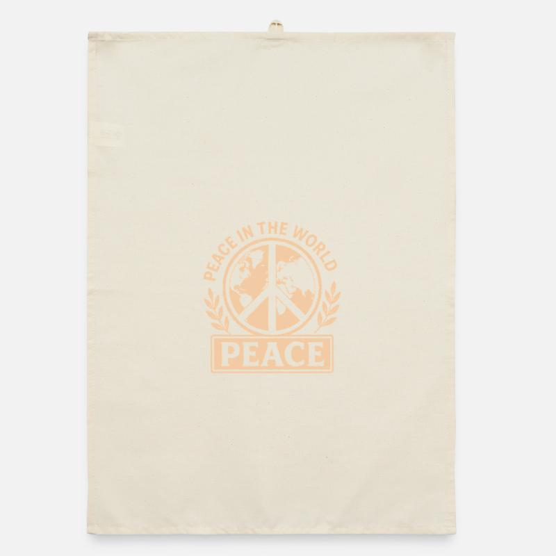 Globale Botschaft der Friedfertigkeit Organic Geschirrtuch