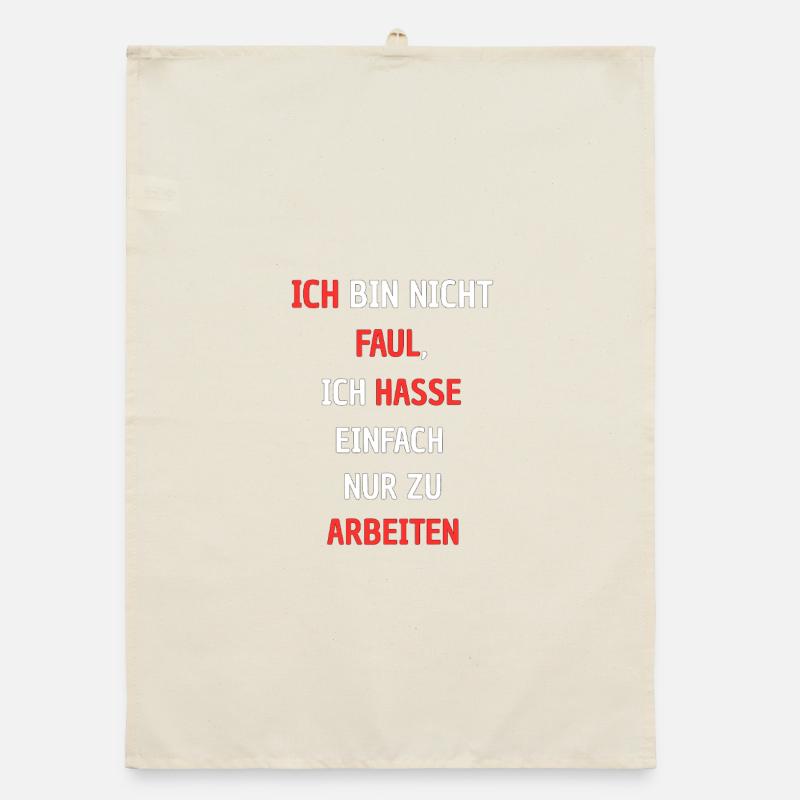 Humorous protest pressure against work Organic dish towel