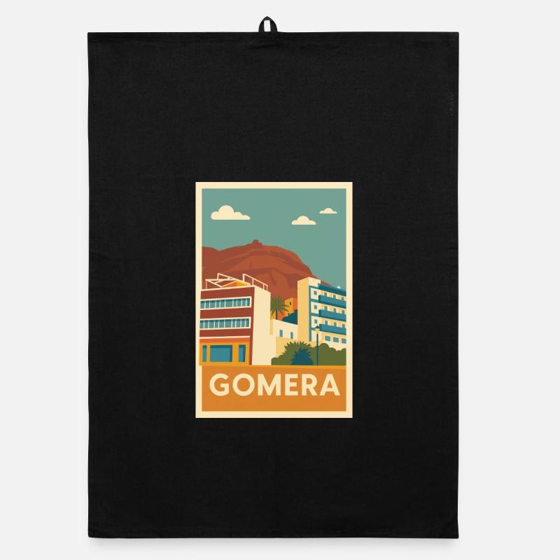 Gomera Island Panorama Organic dish towel