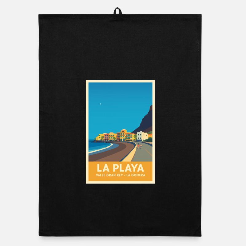 La Playa Poster Valle Gran Rey Organic Geschirrtuch