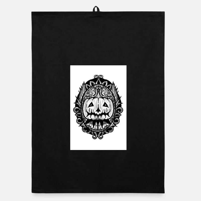 Mandala Pumpkin Ornament Organic dish towel
