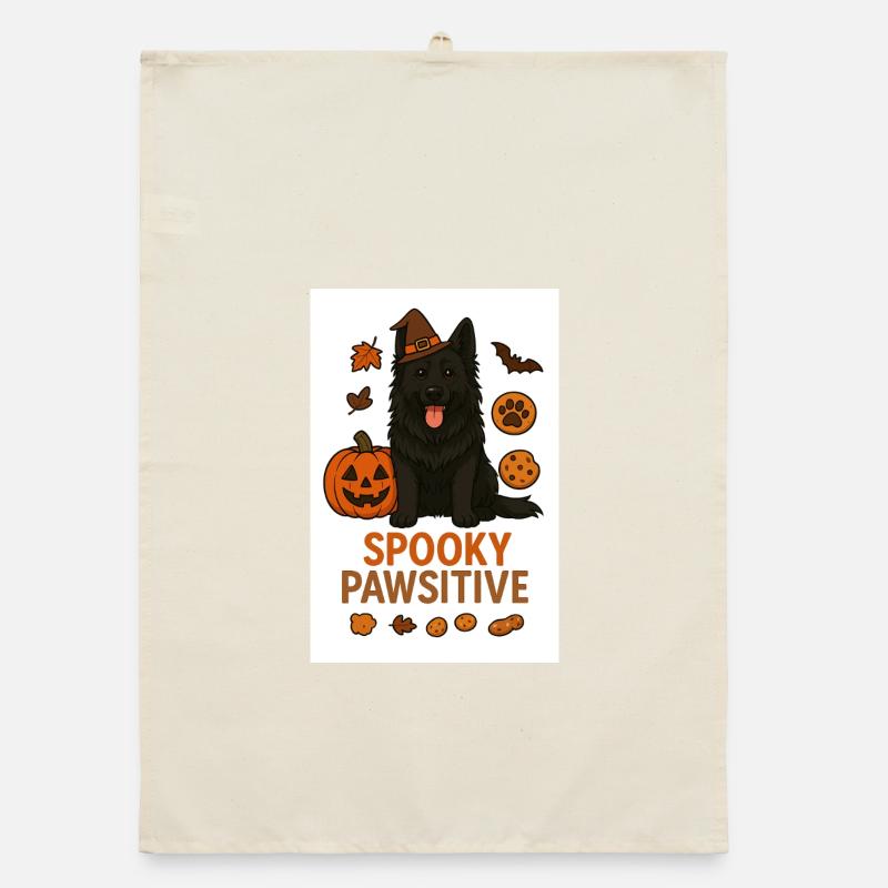 Spooky Pawsitive Organic dish towel