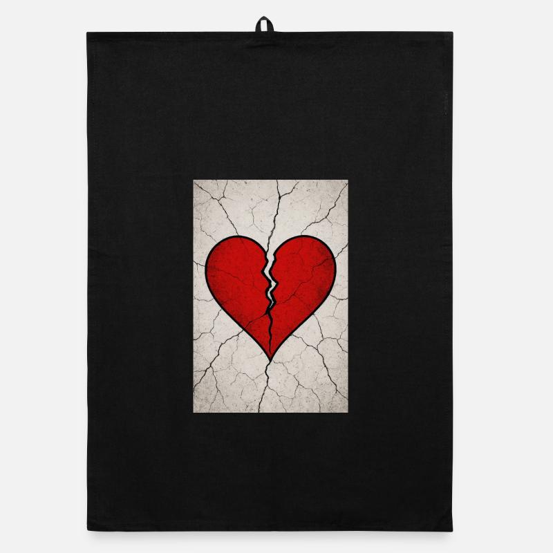 Broken heart Organic dish towel