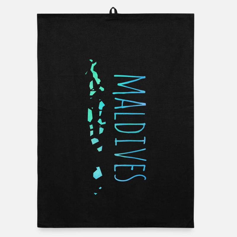 Maldives - Organic Geschirrtuch - Schwarz