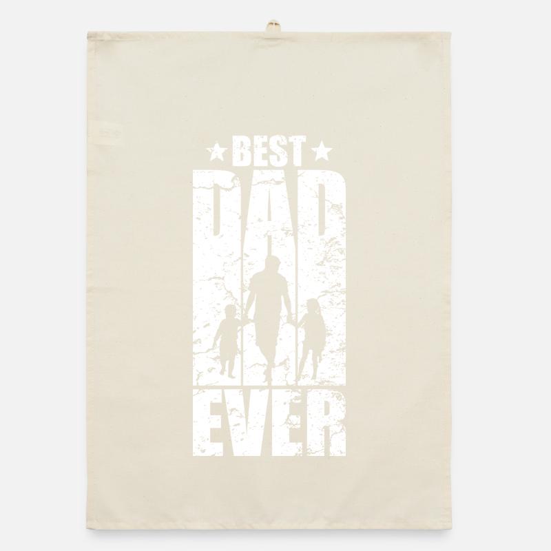 BEST DAD EVER DAD OF TWO Organic dish towel