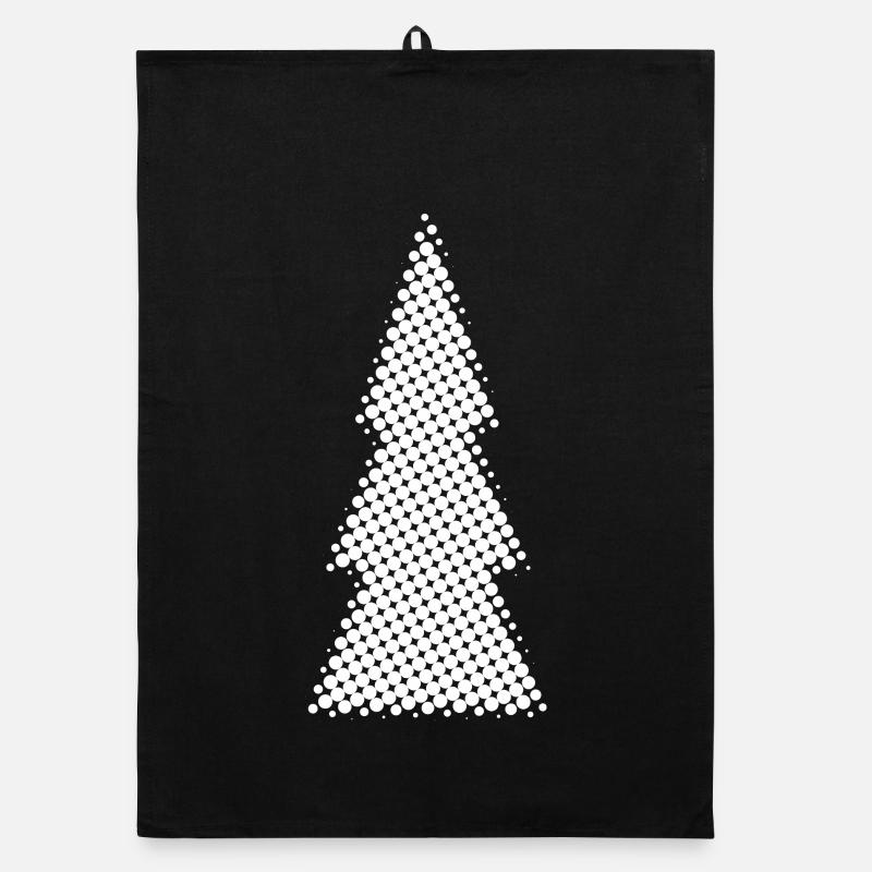 Silhouette du sapin de Noël Torchon bio