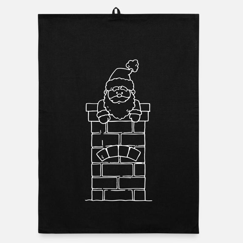 Noël de la cheminée du Père Noël Torchon bio