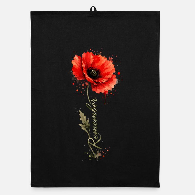 Coquelicot Remember | Jour du Souvenir Hommage Torchon bio